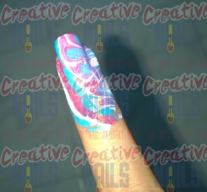 Water Marble Nail Design on your finger