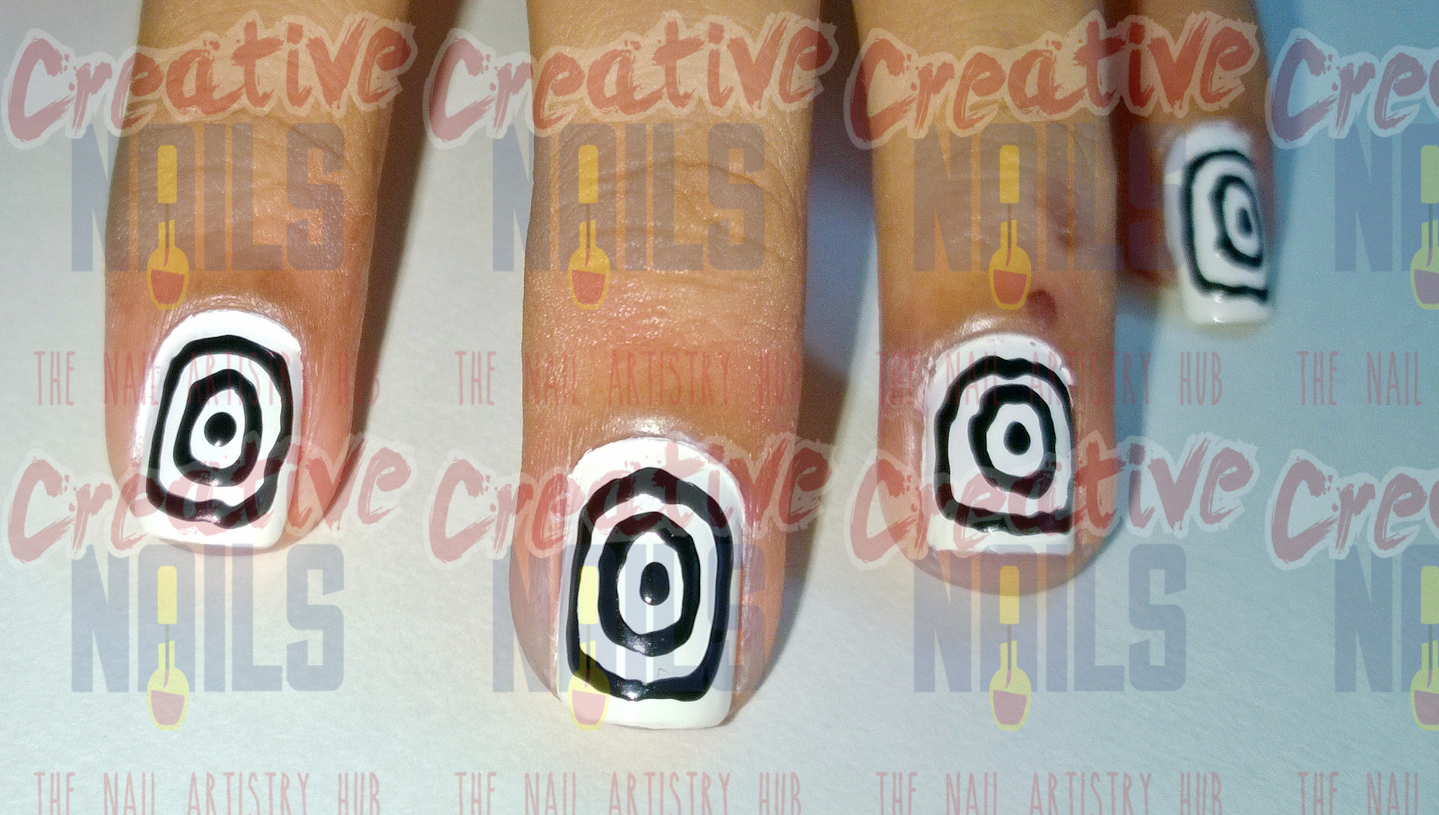 Bulls Eye Nail Art