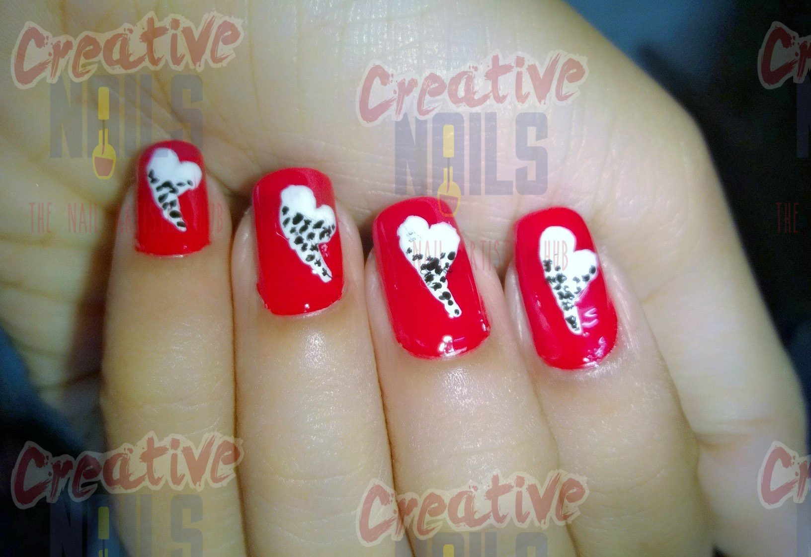 Happy propose day nail art