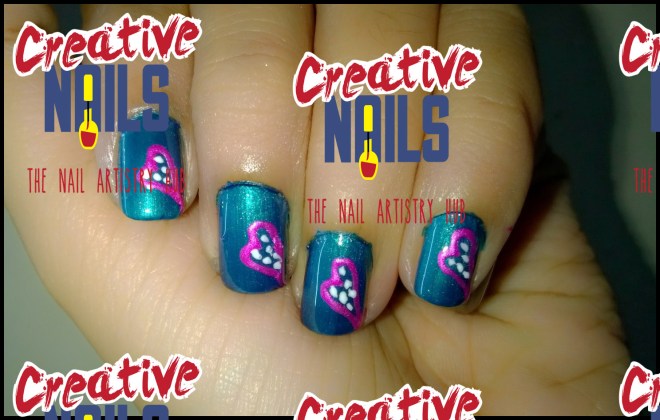 Valentine Heart Nail Design