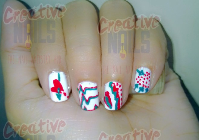 Broken Heart Nail Art