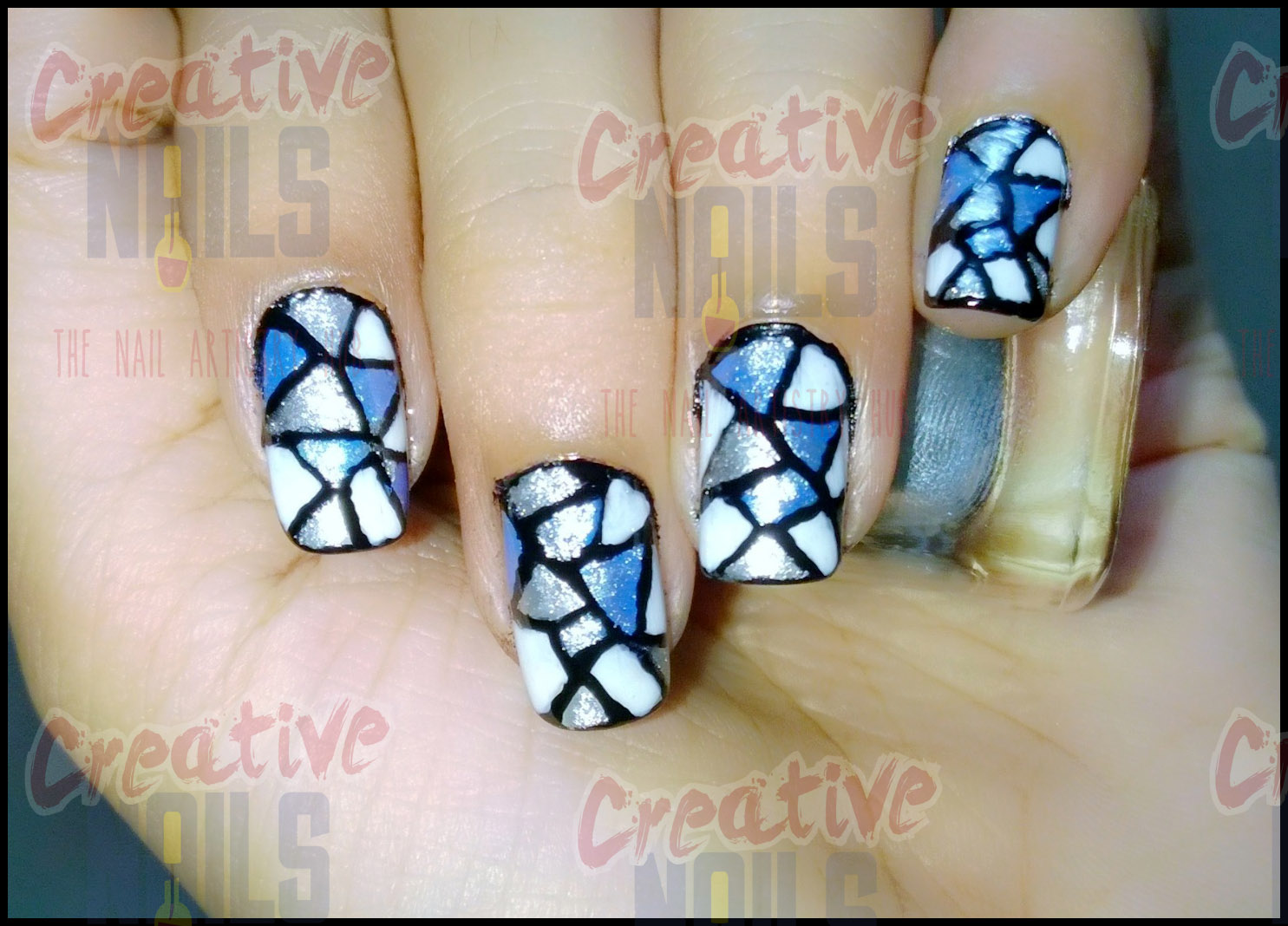 Stained Glass Nail Design