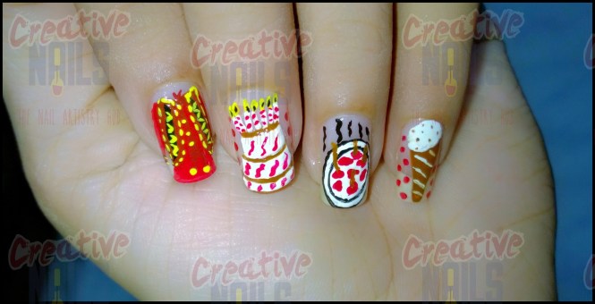 Happy Birthday Nail Art