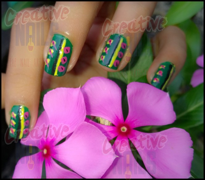 Periwinkle Inspired Nail Design