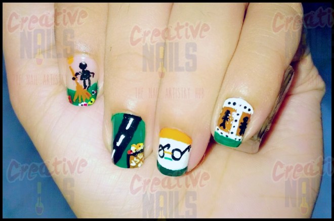 Swachh Bharat Abhiyan Nail Design