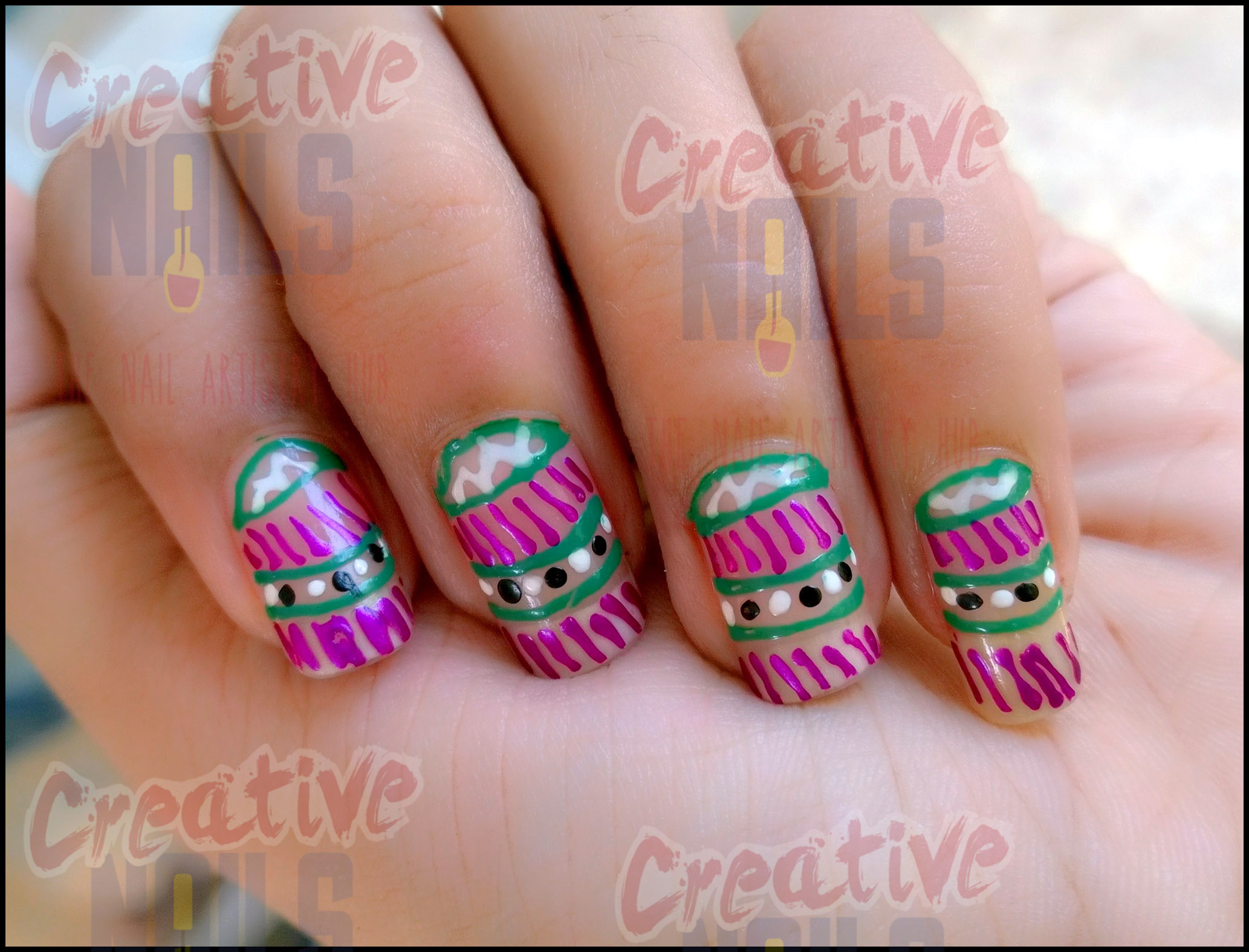 Mobile Cover Nail Design