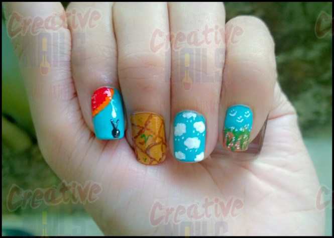 Rain of Happiness Nail Design