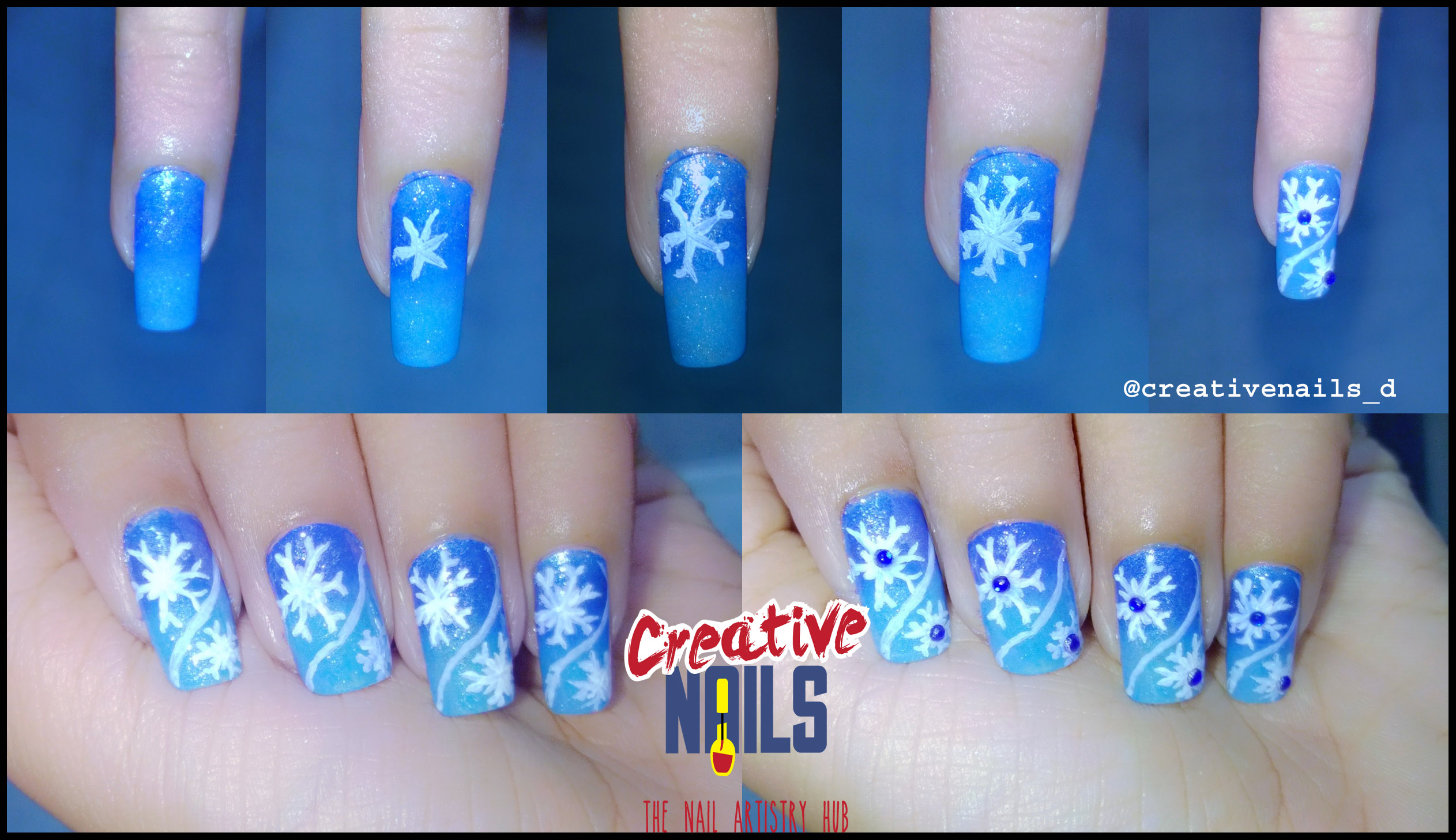 Do It Yourself 2 (DIY) - Snowflakes Nail Art