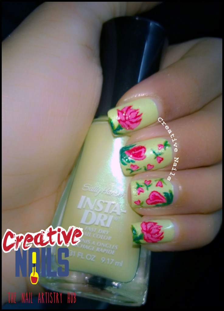 Rose Day Nail Art