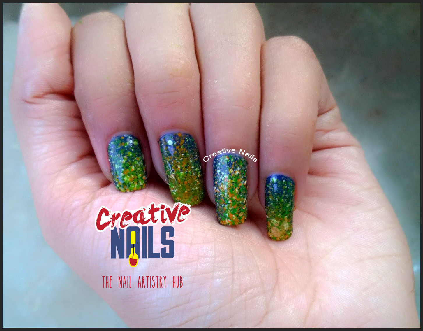 Spray Nail Art Using Tooth Brush