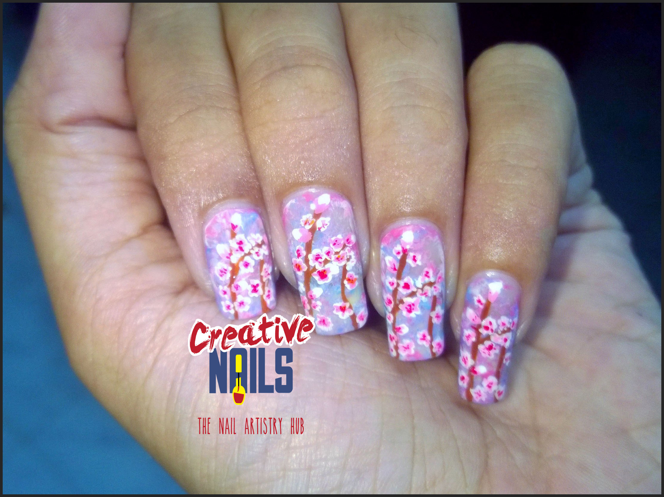 Cherry Blossom Nail Art