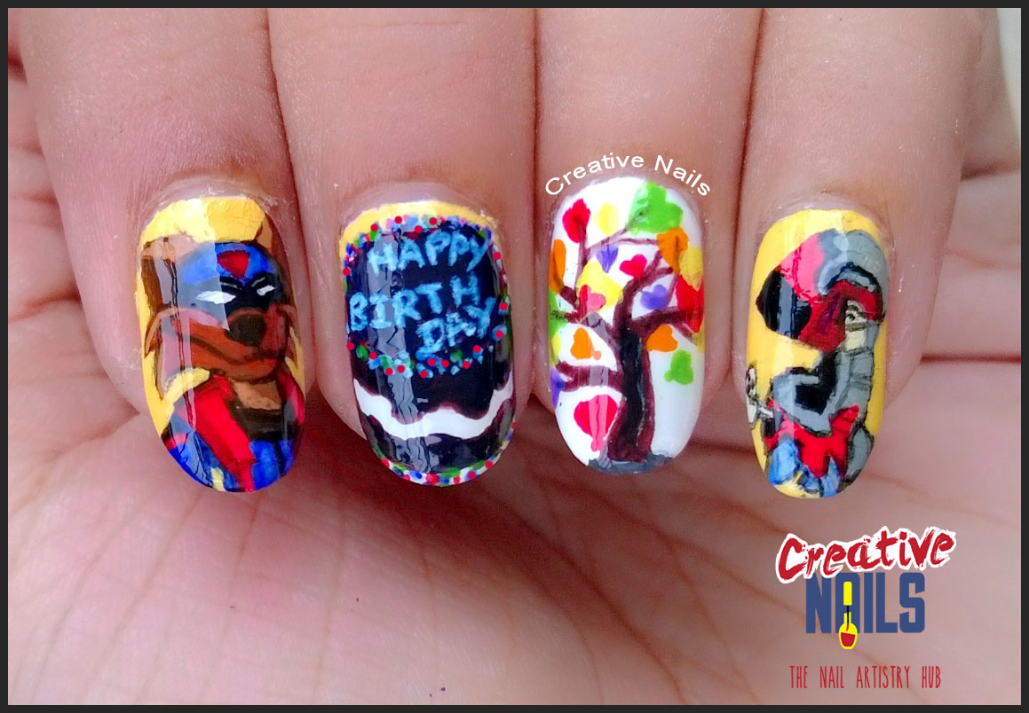 Birthday Nail art with Swat Kats theme