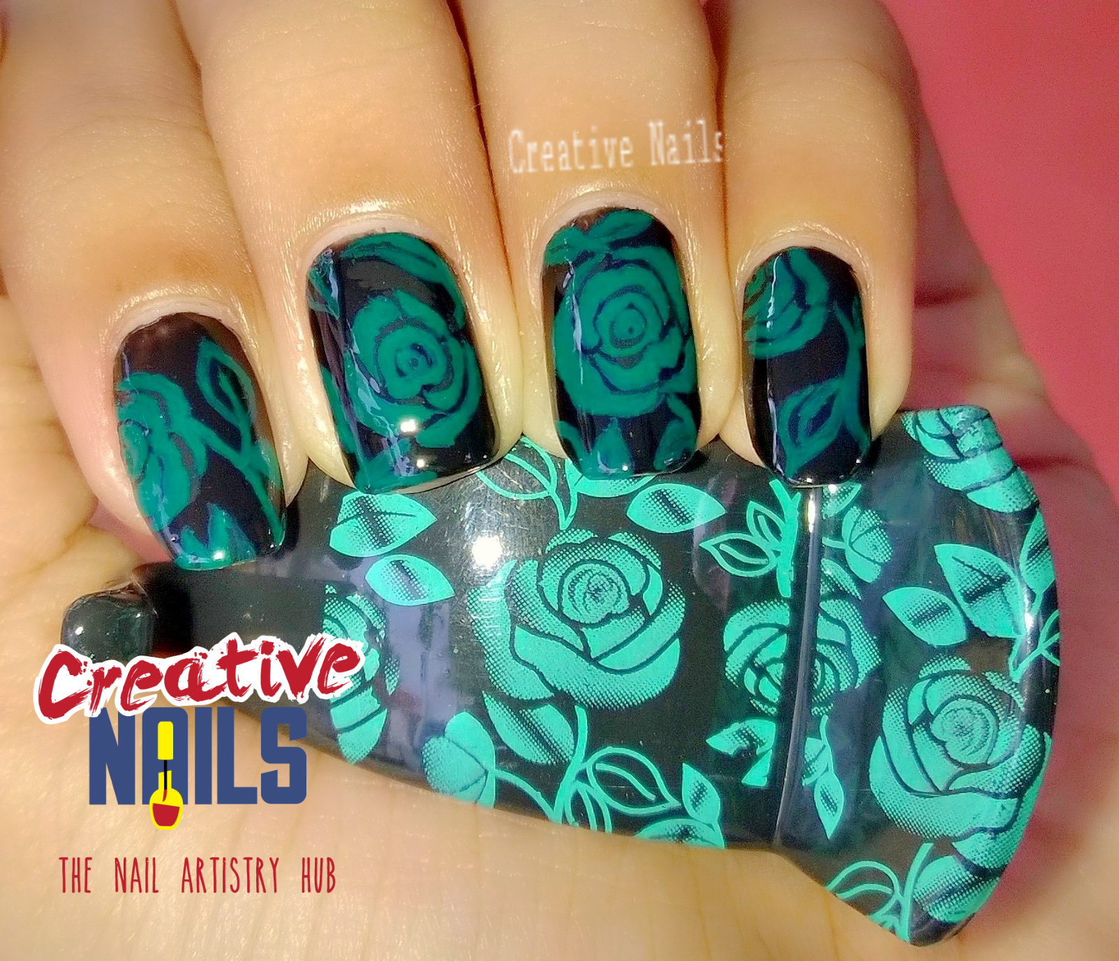 Rose Nail Art Matching Hair Clip