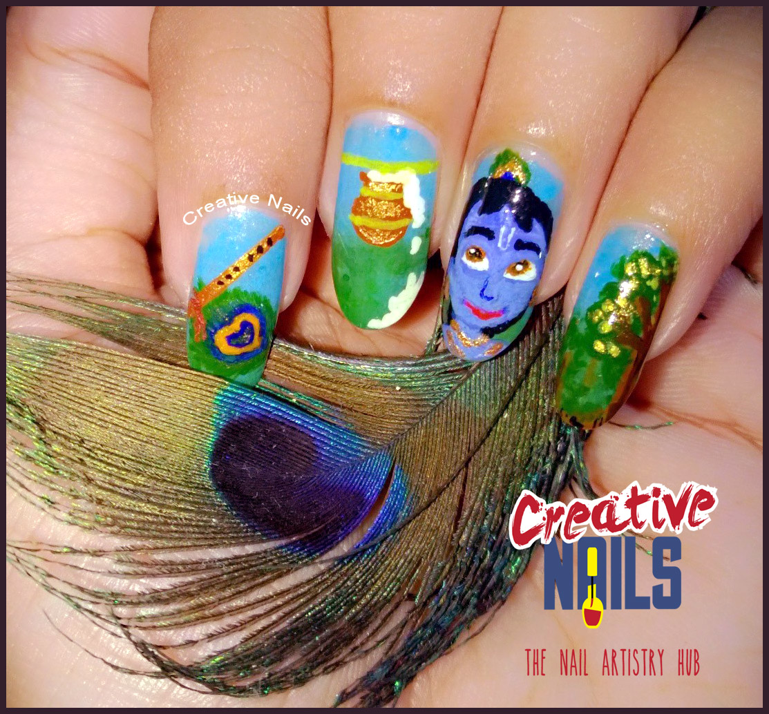 Janmastami Nail Art