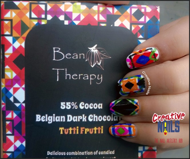 Bean Therapy Chocolate Wrapper Nail Art