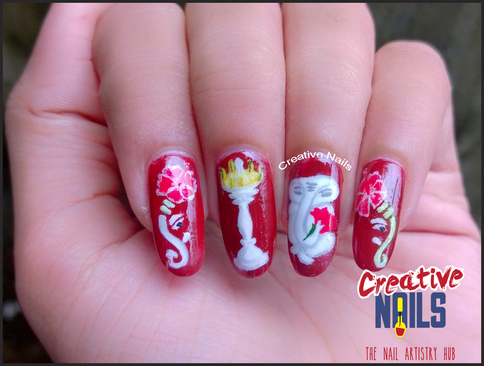 Ganesh Chaturthi 2016 Nail Art!