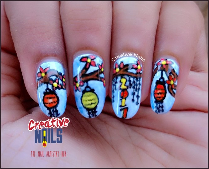 New Year 2017 Nail Art