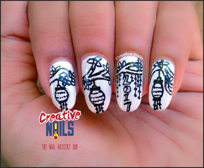 New Year 2017 Nail Art