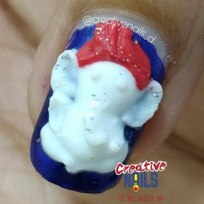 Ganesh Chaturthi 2017 Nail Art - Jai Deva Jai Deva