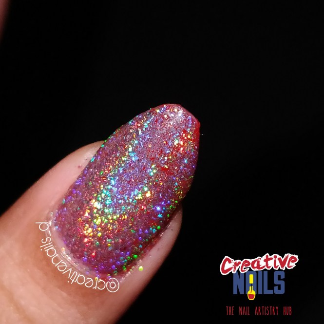Macro Shot Of Holographic Flakies Nail Art