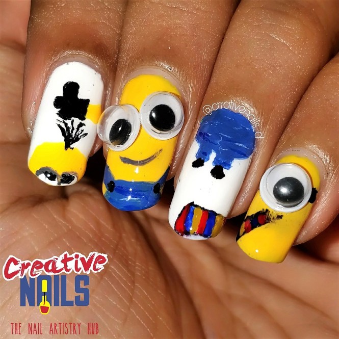 New Year With Minions Nail Art!