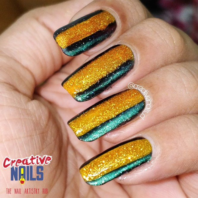 Golden Confetti And Magnetic Nail polish Combo