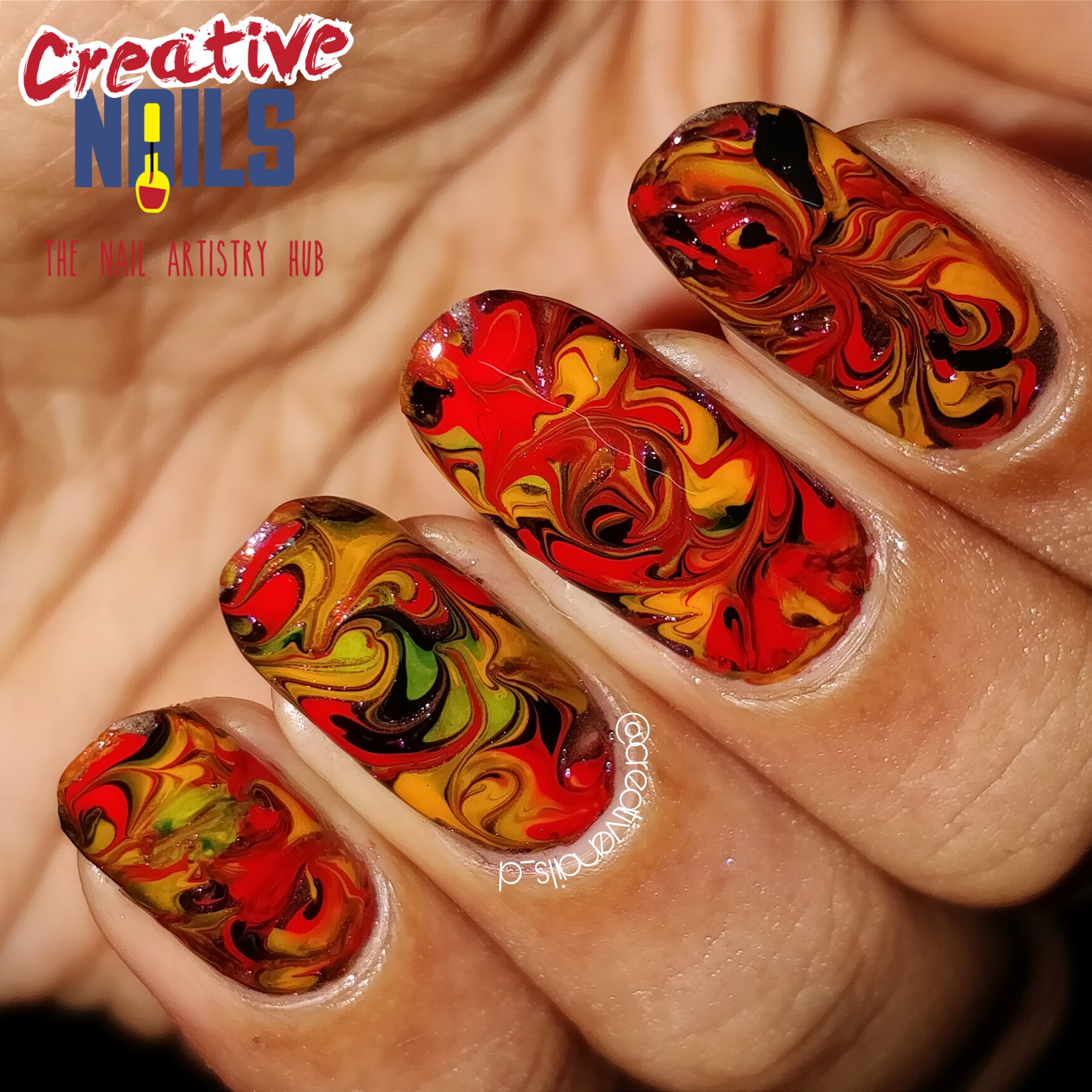 Rusty Drag Marble Nail Art!