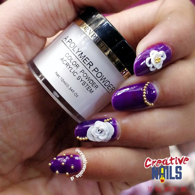 Acrylic Powder 3D Rose Nail Art!