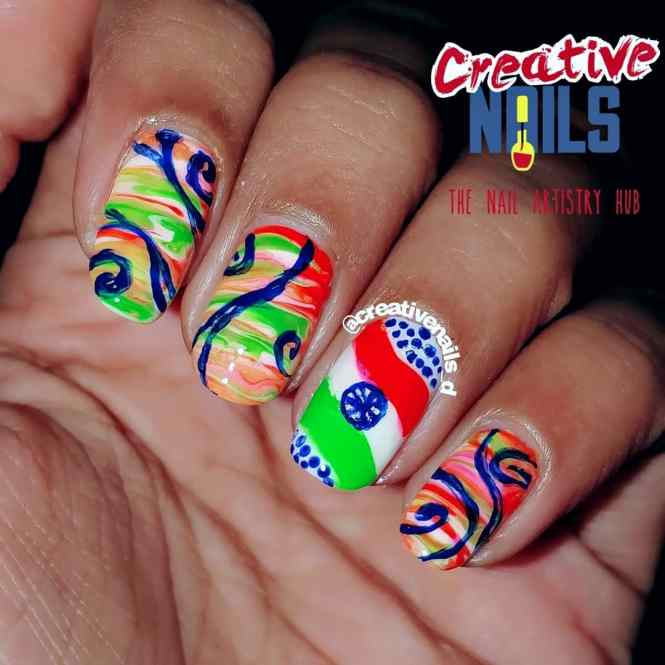 Happy 70th Republic Day Nail Art!