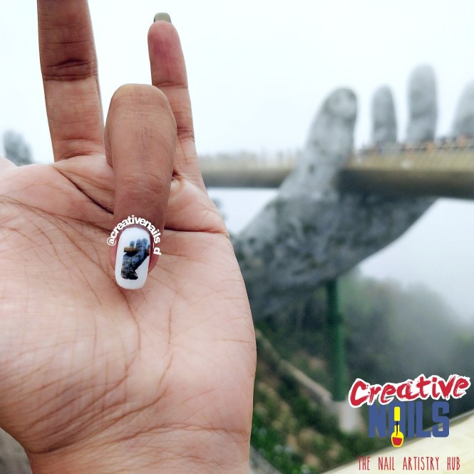 Photo Nail Art - Golden Bridge, Ba Na Hills