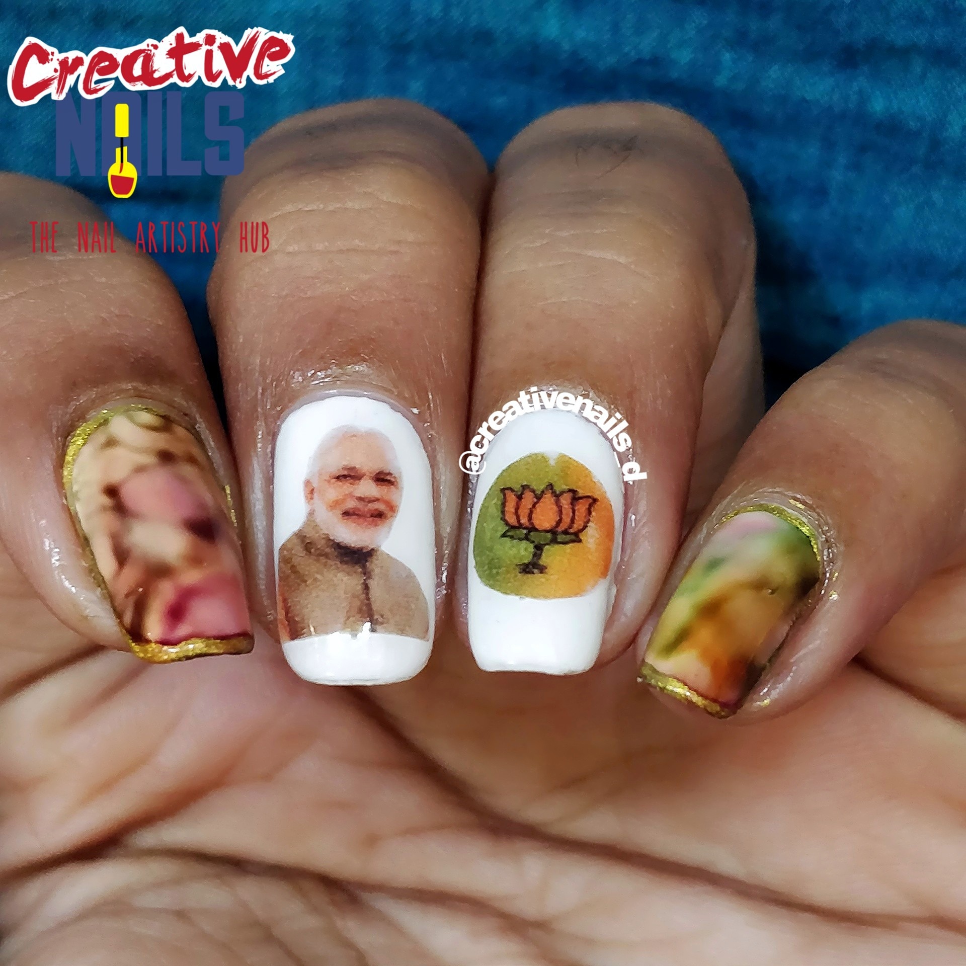 Phir Ek Baar Modi Sarkar - Good Luck Modi Ji Nail Art!